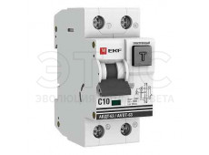 Выключатель автоматический дифференциальный АВДТ-63 1П+N 10А 30мА 6кА АС PROxima Выключатель автоматический дифференциальный АВДТ-63 1П+N 10А 30мА 6кА АС PROxima